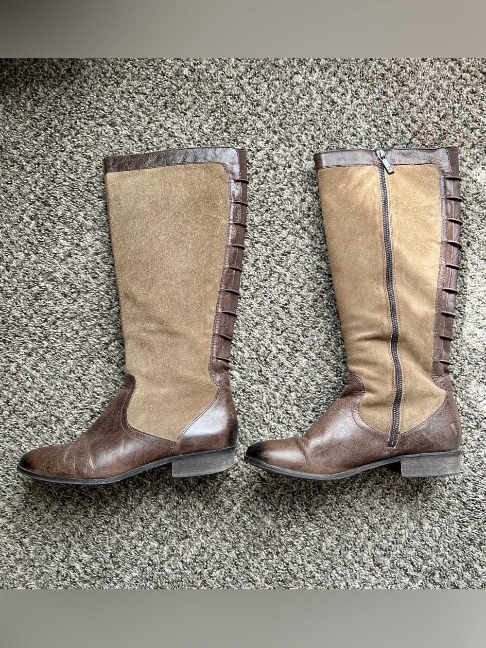 Giani Bernini Two-Tone Brown Knee Boots